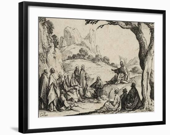 The Sermon on the Mount, 1635 (Etching)-Jacques Callot-Framed Giclee Print