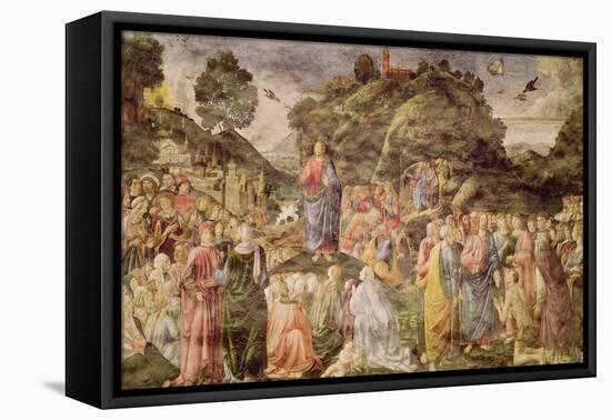 The Sermon on the Mount, from the Sistine Chapel, circa 1481-83-Cosimo Rosselli-Framed Stretched Canvas