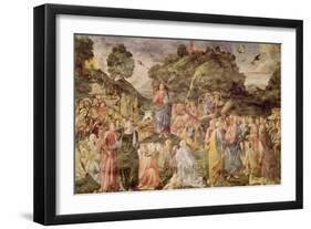 The Sermon on the Mount, from the Sistine Chapel, circa 1481-83-Cosimo Rosselli-Framed Giclee Print