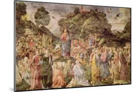 The Sermon on the Mount, from the Sistine Chapel, circa 1481-83-Cosimo Rosselli-Mounted Giclee Print