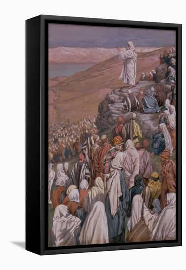 The Sermon on the Mount, Illustration for 'The Life of Christ', C.1886-96-James Tissot-Framed Stretched Canvas