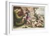 The Serpent Is Killed by Cadmus, Illustration from Ovid's Metamorphoses, Florence, 1832-Luigi Ademollo-Framed Giclee Print