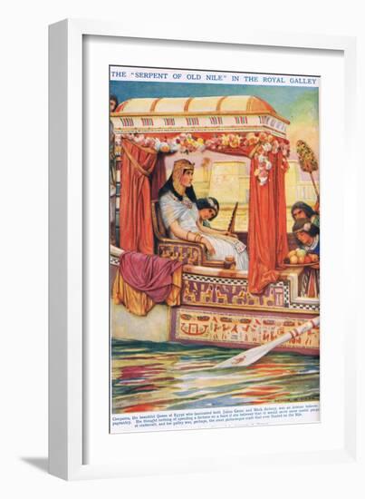 The "Serpent of the Nile" in Her Galley-Arthur Claude Strachan-Framed Giclee Print