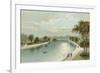 The Serpentine, from the Bridge-English School-Framed Giclee Print