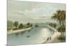 The Serpentine, from the Bridge-English School-Mounted Giclee Print