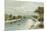 The Serpentine, from the Bridge-English School-Mounted Giclee Print