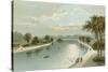 The Serpentine, from the Bridge-English School-Stretched Canvas