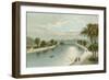 The Serpentine, from the Bridge-English School-Framed Giclee Print