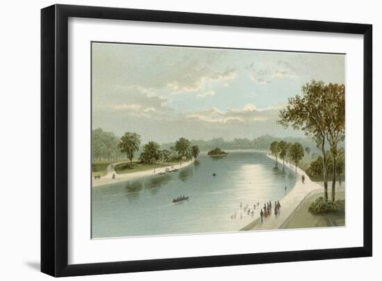 The Serpentine, from the Bridge-English School-Framed Giclee Print