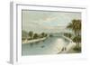 The Serpentine, from the Bridge-English School-Framed Giclee Print