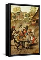 The Servants Breakfast After the Wedding-Pieter Bruegel the Elder-Framed Stretched Canvas