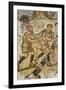 The servants, Mosaic, New House Of Hunt, Bulla Regia Archaeological Site-Nico Tondini-Framed Premium Photographic Print