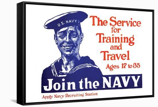 The Service for Training and Trave, Join the Navy, c.1917-James Montgomery Flagg-Framed Stretched Canvas