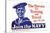 The Service for Training and Trave, Join the Navy, c.1917-James Montgomery Flagg-Stretched Canvas