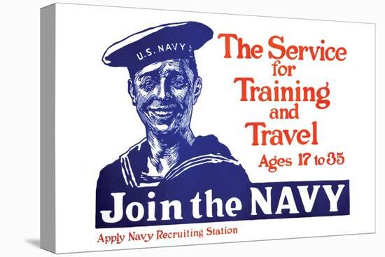 The Service for Training and Trave, Join the Navy, c.1917-James Montgomery Flagg-Stretched Canvas