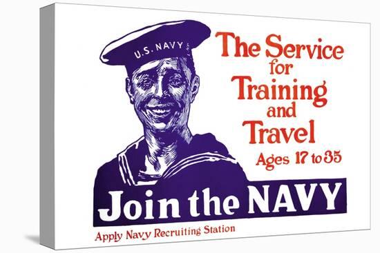 The Service for Training and Trave, Join the Navy, c.1917-James Montgomery Flagg-Stretched Canvas