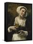 The Serving Maid-Eduard Karl Franz Gebhardt-Framed Stretched Canvas
