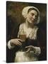 The Serving Maid-Eduard Karl Franz Gebhardt-Stretched Canvas