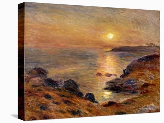 The Setting of the Sun at Douarnenez; Couche De Soleil a Douarnenez, 1883-Pierre-Auguste Renoir-Stretched Canvas