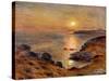 The Setting of the Sun at Douarnenez; Couche De Soleil a Douarnenez, 1883-Pierre-Auguste Renoir-Stretched Canvas