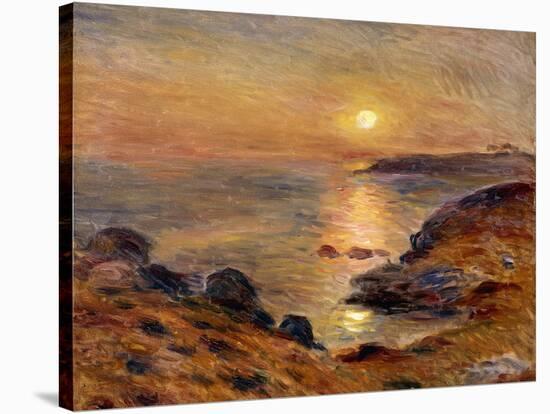 The Setting of the Sun at Douarnenez; Couche De Soleil a Douarnenez, 1883-Pierre-Auguste Renoir-Stretched Canvas