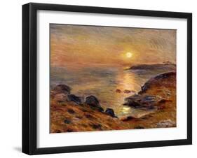 The Setting of the Sun at Douarnenez; Couche De Soleil a Douarnenez, 1883-Pierre-Auguste Renoir-Framed Giclee Print