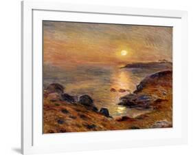 The Setting of the Sun at Douarnenez; Couche De Soleil a Douarnenez, 1883-Pierre-Auguste Renoir-Framed Giclee Print