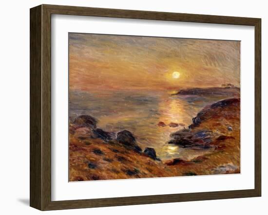 The Setting of the Sun at Douarnenez-Pierre-Auguste Renoir-Framed Giclee Print