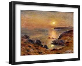 The Setting of the Sun at Douarnenez-Pierre-Auguste Renoir-Framed Giclee Print