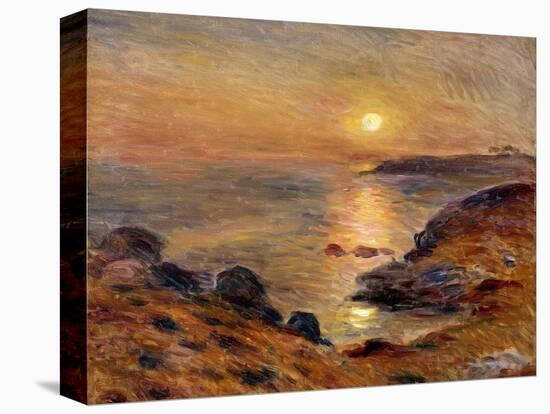 The Setting of the Sun at Douarnenez-Pierre-Auguste Renoir-Stretched Canvas