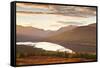 The Setting Sun over Loch Loyne in the Scottish Highlands, Scotland, United Kingdom, Europe-Julian Elliott-Framed Stretched Canvas