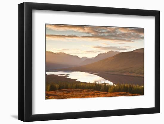 The Setting Sun over Loch Loyne in the Scottish Highlands, Scotland, United Kingdom, Europe-Julian Elliott-Framed Photographic Print