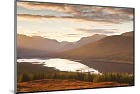 The Setting Sun over Loch Loyne in the Scottish Highlands, Scotland, United Kingdom, Europe-Julian Elliott-Mounted Photographic Print