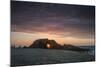 The Setting Sun Viewed Through the Hole at Pedra Furada, Jericoacoara, Brazil-Alex Saberi-Mounted Photographic Print