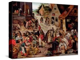 The Seven Acts of Charity-Pieter Brueghel the Younger-Stretched Canvas