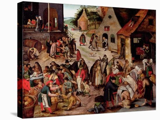 The Seven Acts of Charity-Pieter Brueghel the Younger-Stretched Canvas