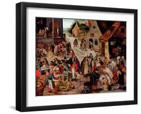 The Seven Acts of Charity-Pieter Brueghel the Younger-Framed Giclee Print