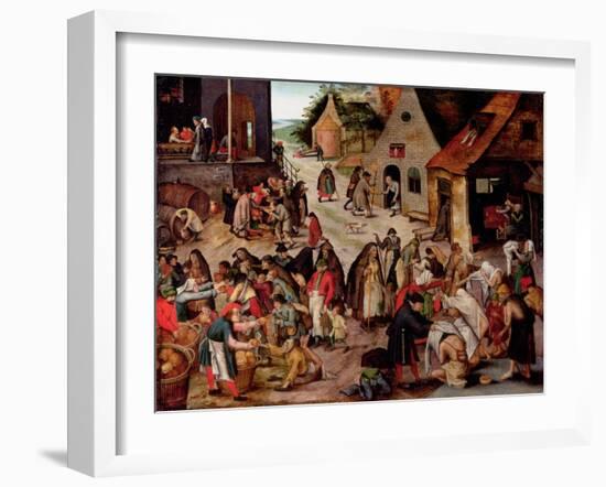 The Seven Acts of Charity-Pieter Brueghel the Younger-Framed Giclee Print