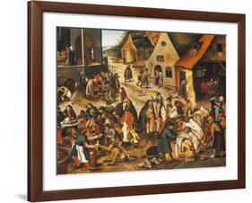 The Seven Acts of Mercy-Pieter Bruegel the Elder-Framed Giclee Print