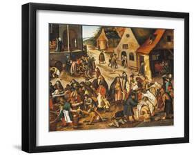 The Seven Acts of Mercy-Pieter Bruegel the Elder-Framed Giclee Print