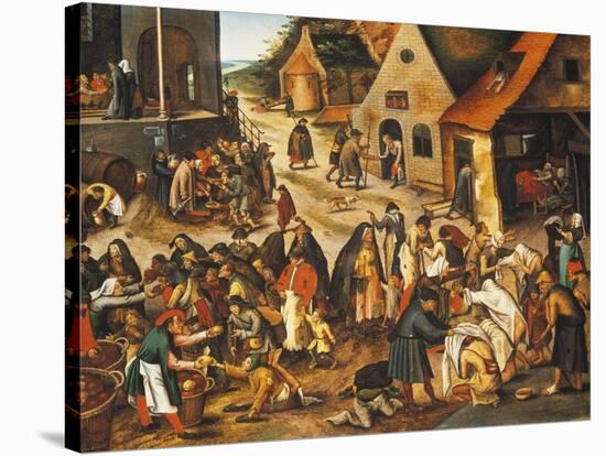 The Seven Acts of Mercy-Pieter Bruegel the Elder-Stretched Canvas