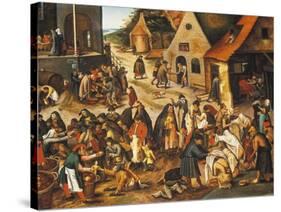 The Seven Acts of Mercy-Pieter Bruegel the Elder-Stretched Canvas