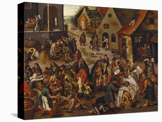 The Seven Acts of Mercy-Pieter Bruegel the Elder-Stretched Canvas