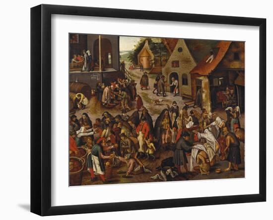 The Seven Acts of Mercy-Pieter Bruegel the Elder-Framed Giclee Print