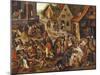 The Seven Acts of Mercy-Pieter Bruegel the Elder-Mounted Giclee Print