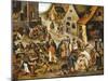 The Seven Acts of Mercy-Pieter Brueghel the Younger-Mounted Giclee Print