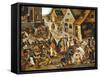 The Seven Acts of Mercy-Pieter Brueghel the Younger-Framed Stretched Canvas