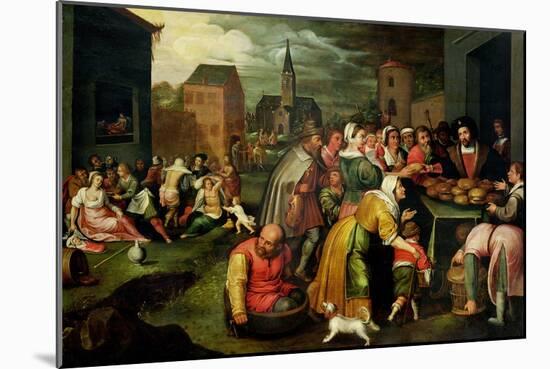 The Seven Acts of Mercy-Frans Francken the Younger-Mounted Giclee Print