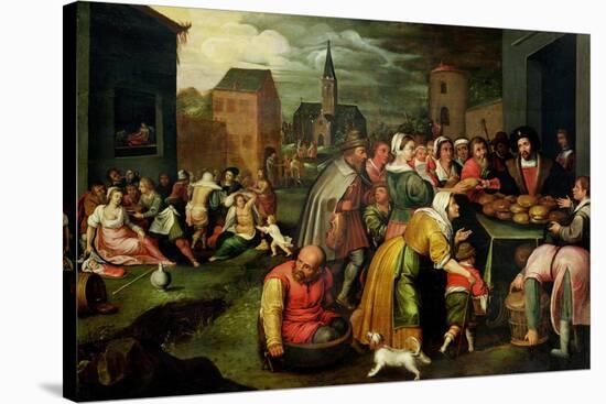 The Seven Acts of Mercy-Frans Francken the Younger-Stretched Canvas