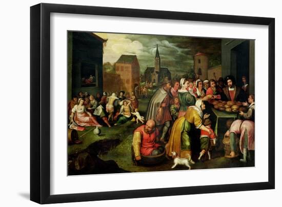 The Seven Acts of Mercy-Frans Francken the Younger-Framed Premium Giclee Print